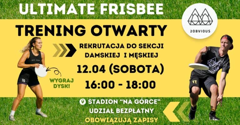Otwarty trening ultimate Frisbee Bielsko-Biała z drużyną 2obvious